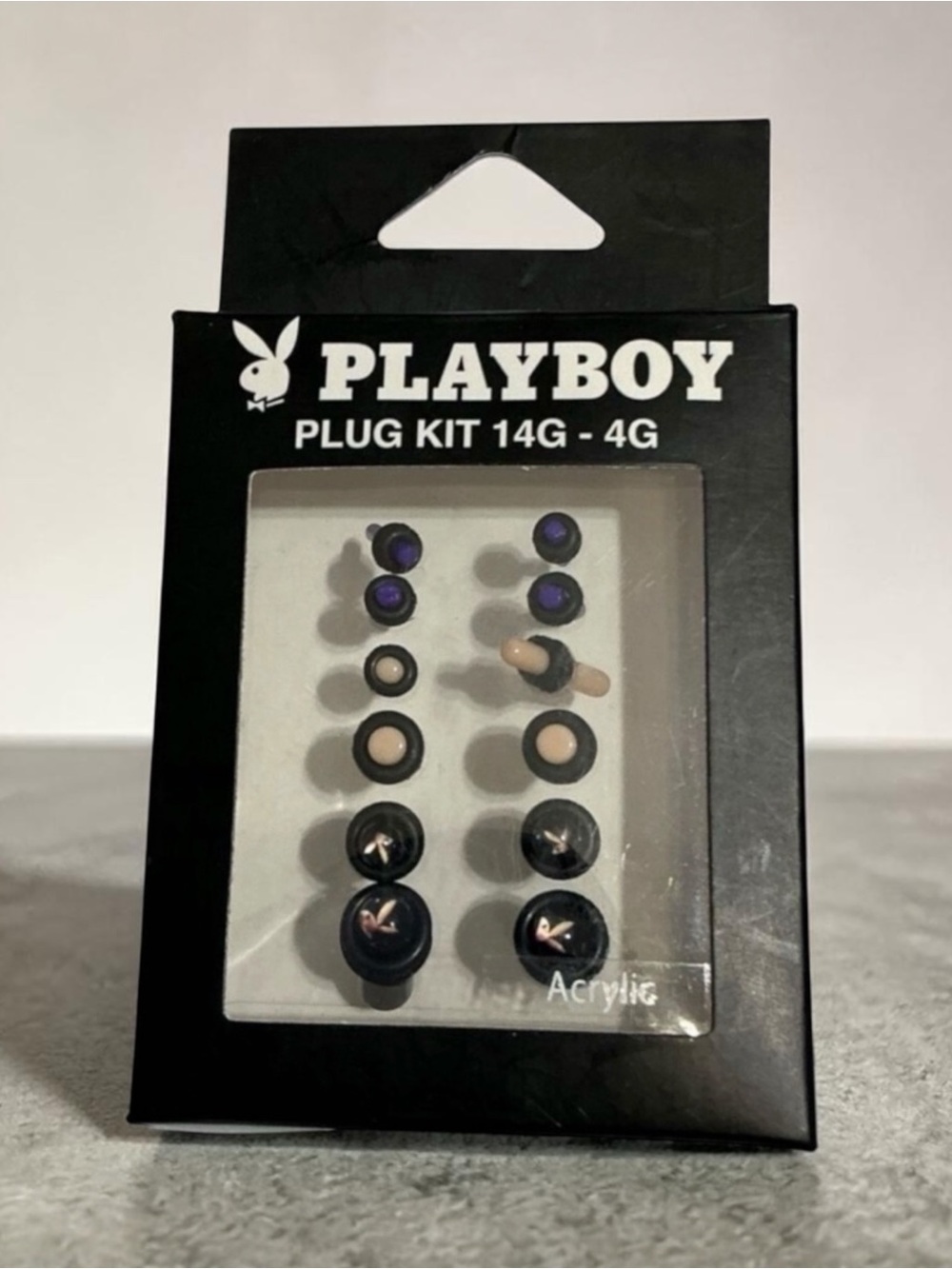 Playboy 14 Gauge to 4 Gauge Acrylic Plug Kit